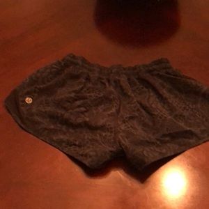 Lululemon shorts. Size 4 reg. Blue/black pattern